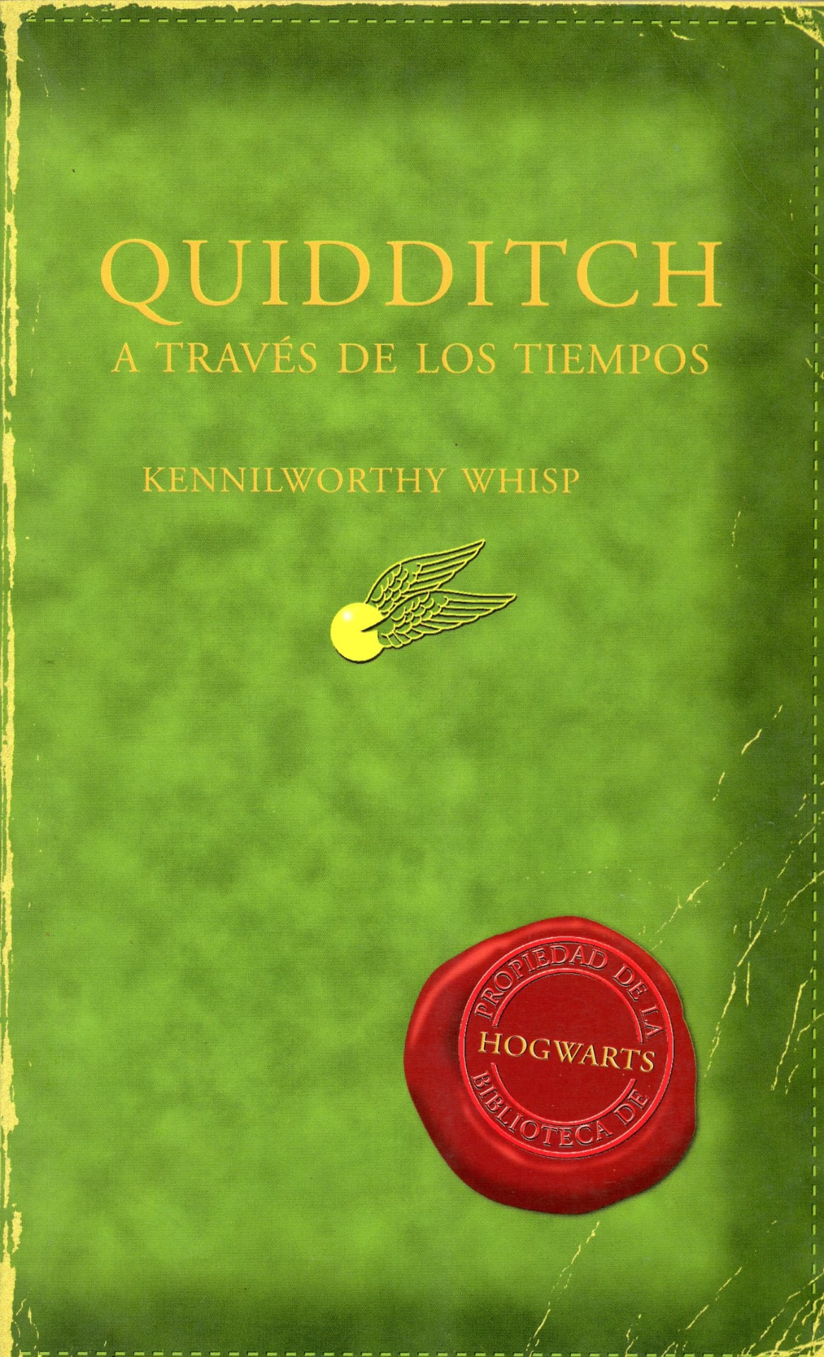 Portada del libro «Quidditch a través de los tiempos», de Kennilworthy Shisp
