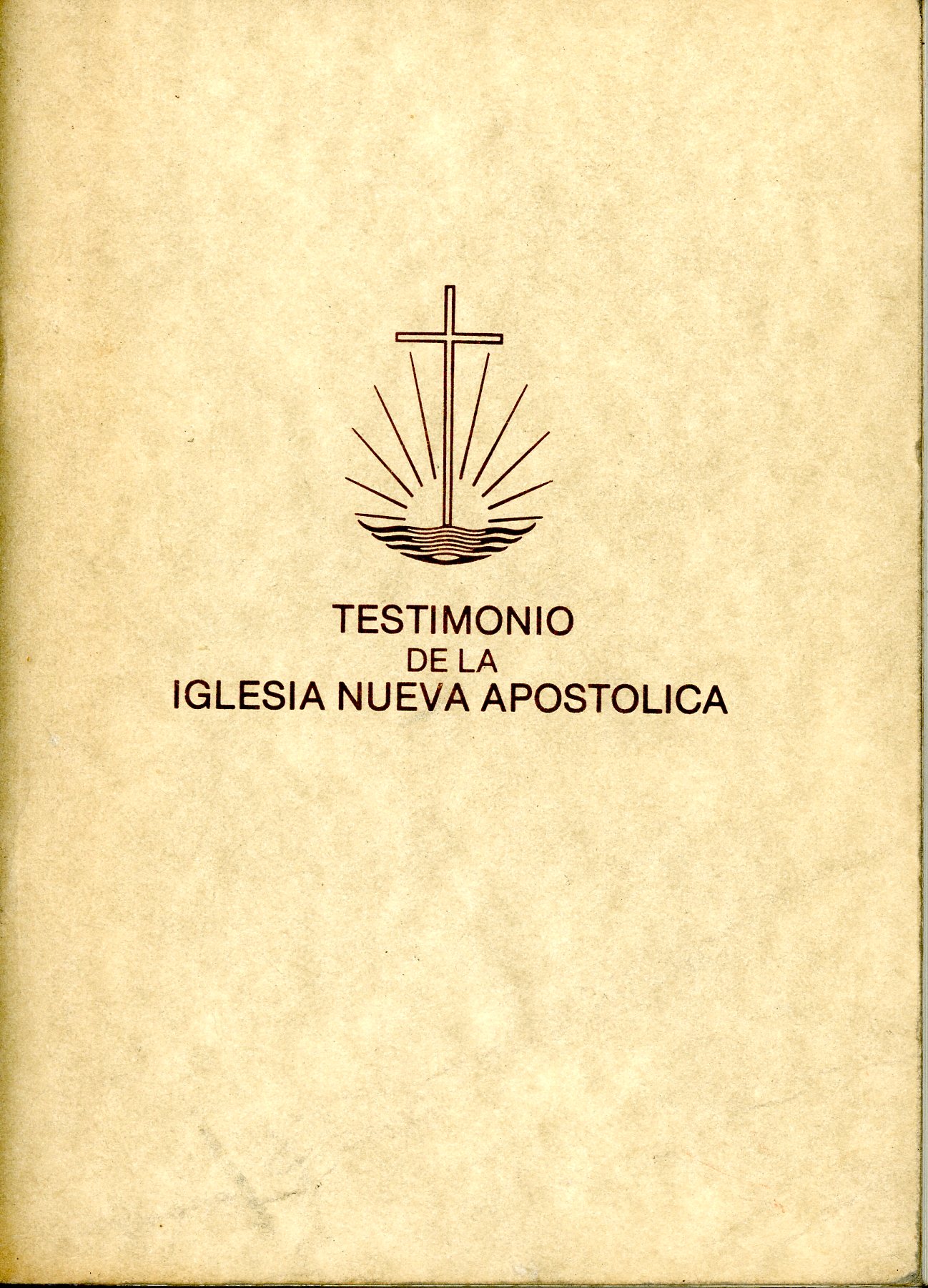 Portada del libro «Testimonio», de Iglesia Nueva Apostólica