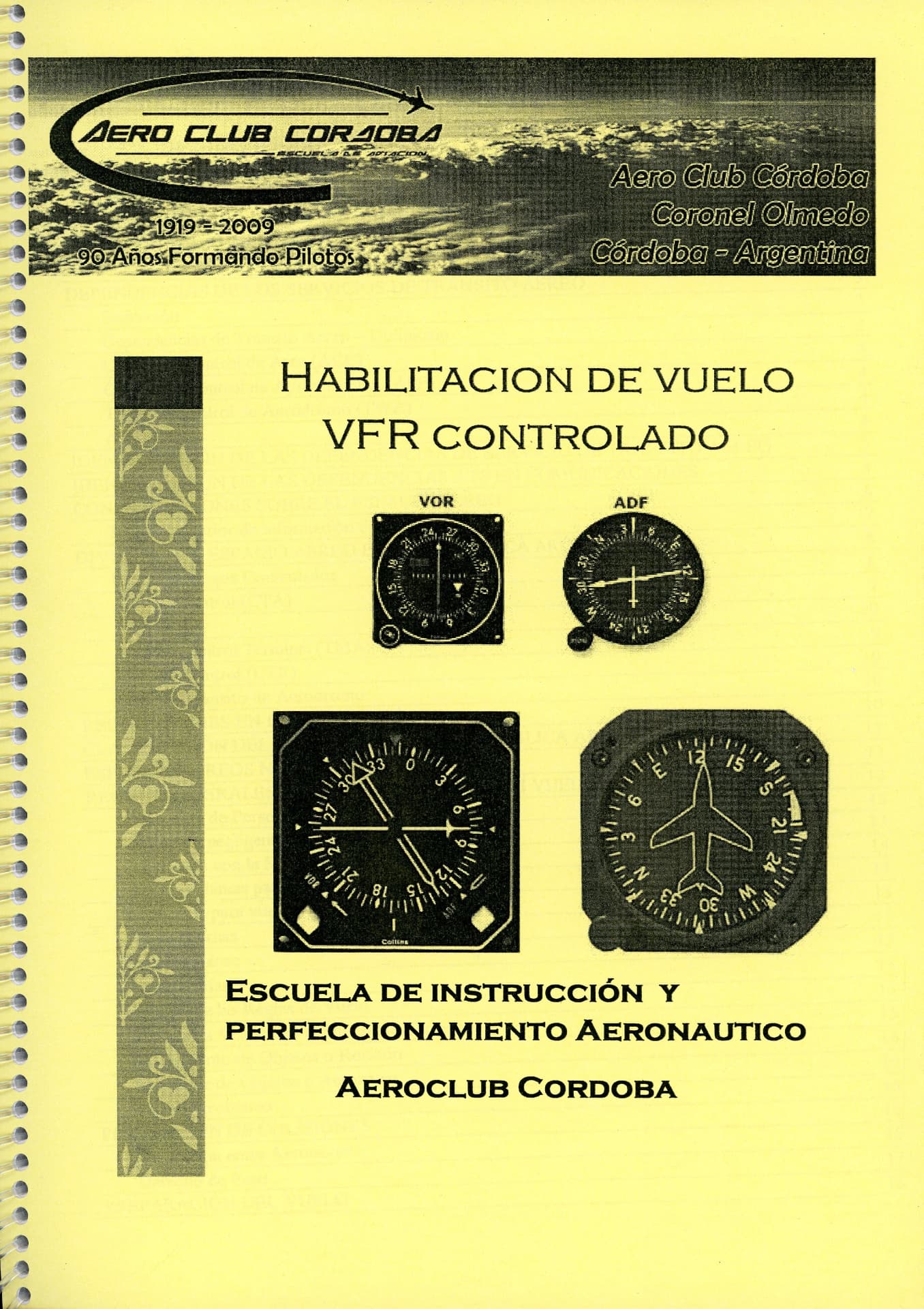 Portada del libro «Habilitación de vuelo VFR controlado», de Aeroclub Córdoba