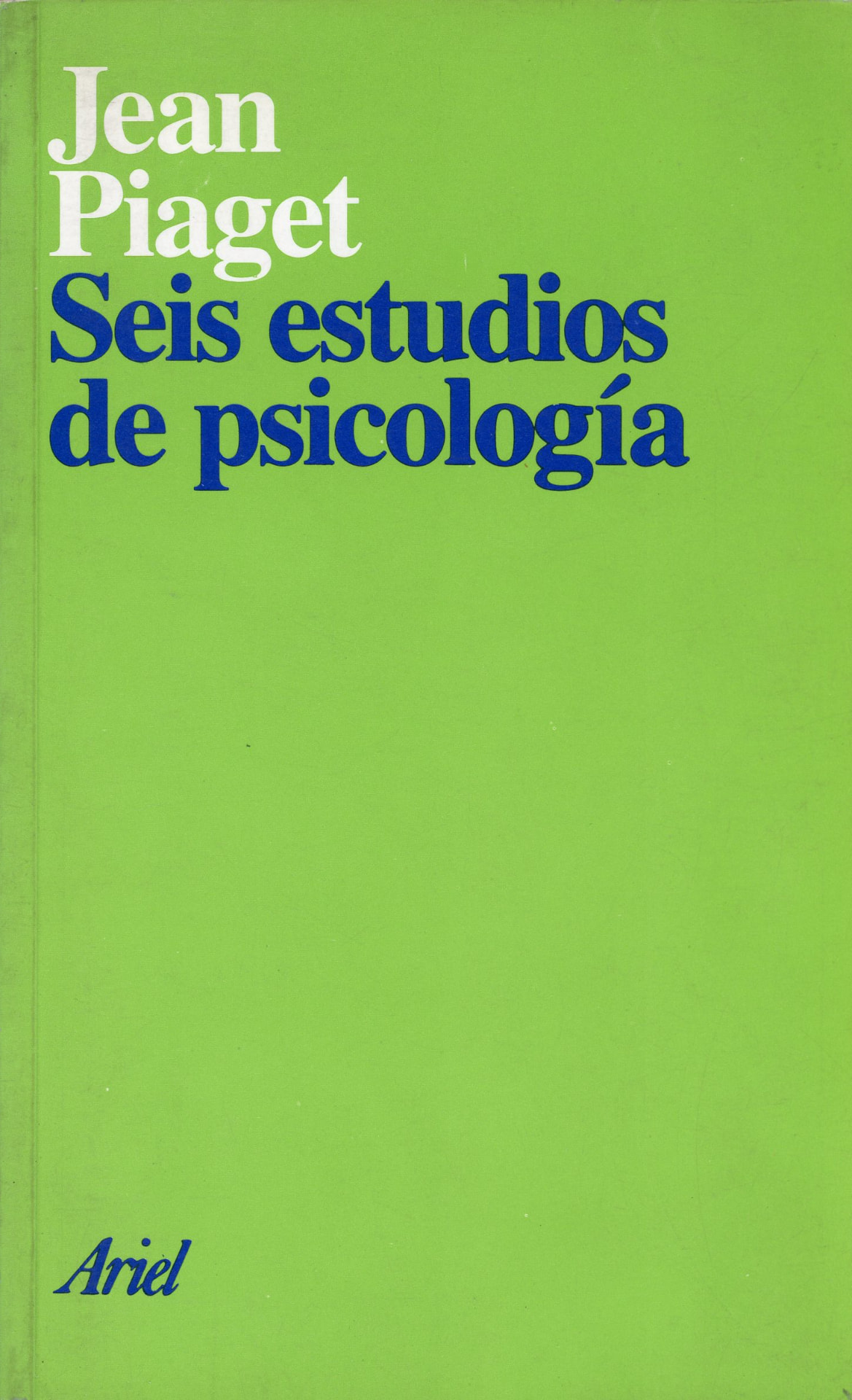 Portada del libro «Seis estudios de psicología», de Jean Piaget