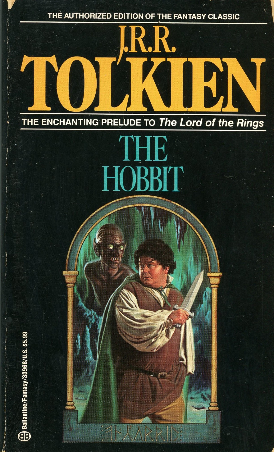 Portada del libro «The Hobbit», de J. R. R. Tolkien
