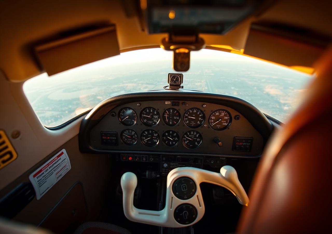 Vista desde la cabina de una aeronave en vuelo